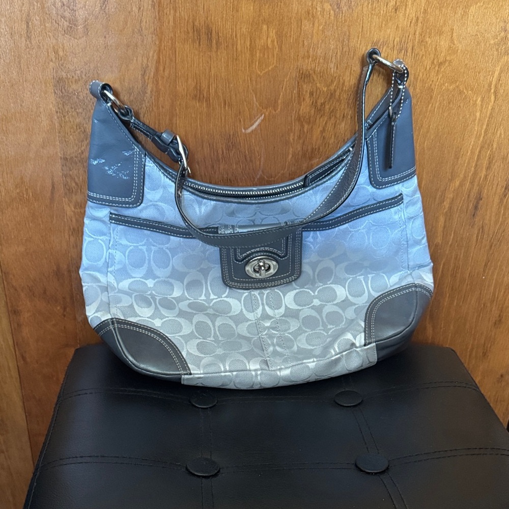 Coach Gray Shoulder Bag